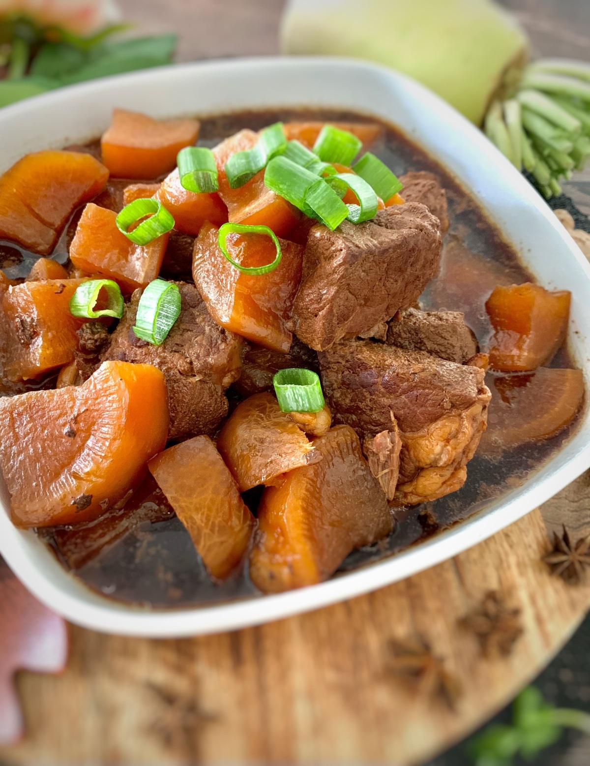 CANTONESE INSTANT POT  BRAISED BEEF WITH RADISH